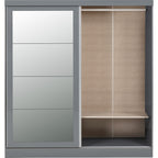 Nevada 2 Door Slider Wardrobe - Grey Gloss