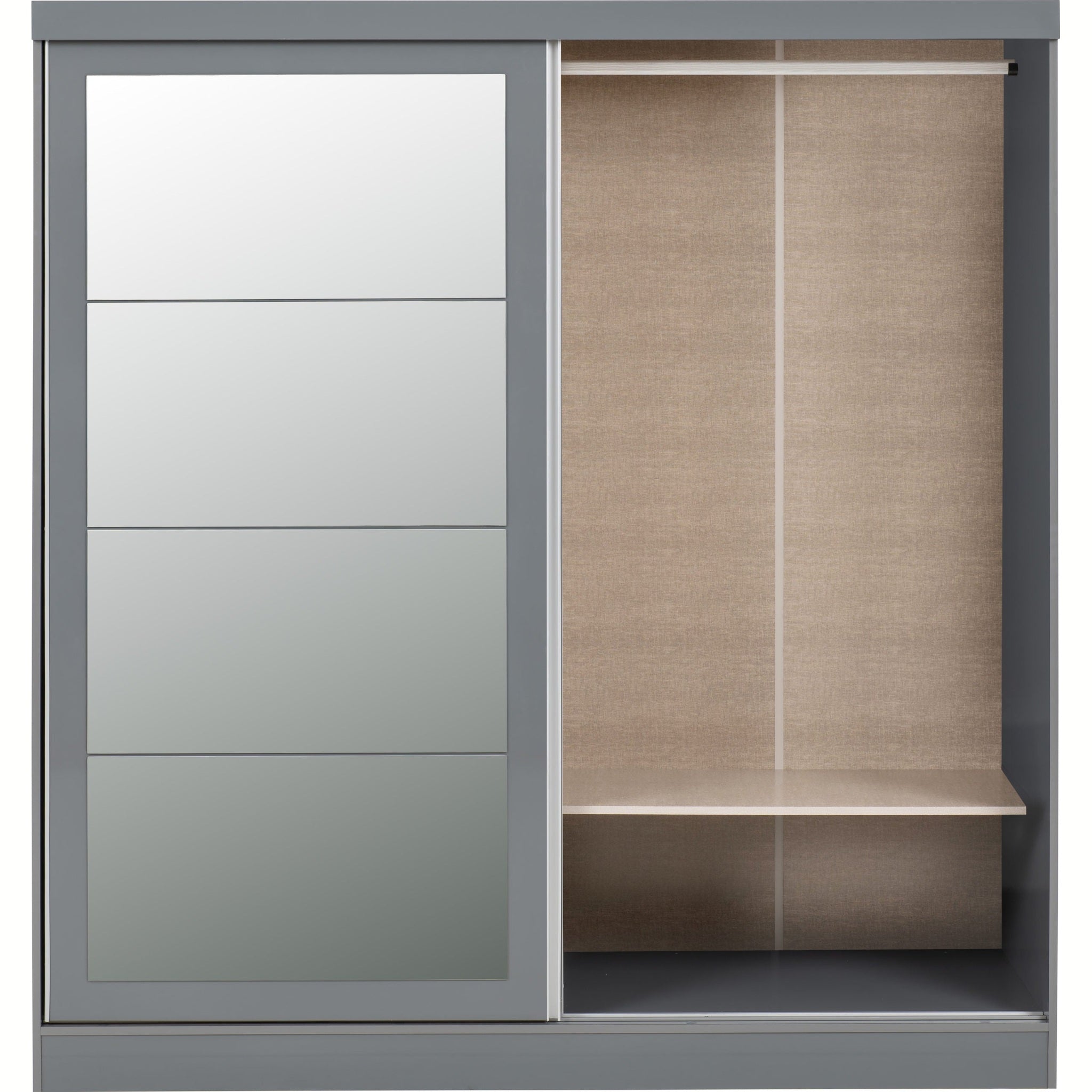 Nevada 2 Door Slider Wardrobe - Grey Gloss