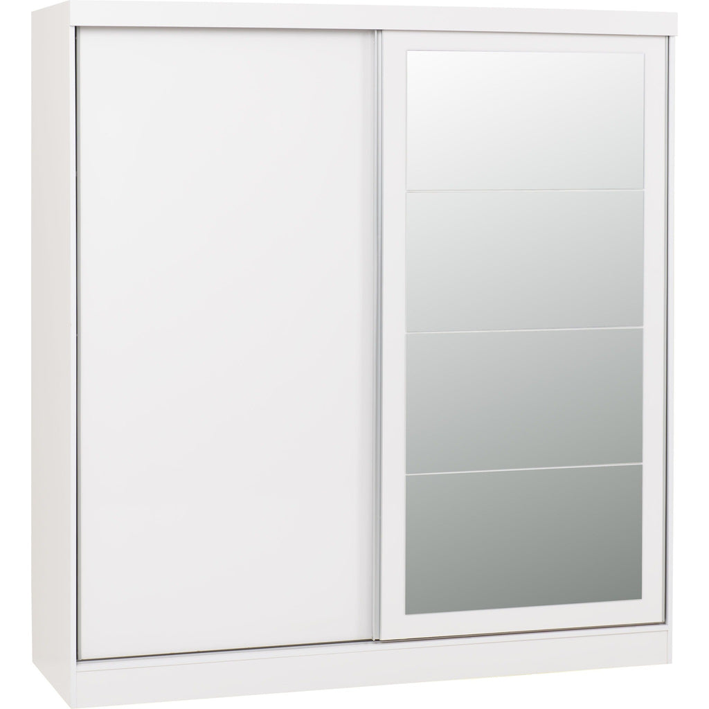Nevada 2 Door Slider Wardrobe - White Gloss