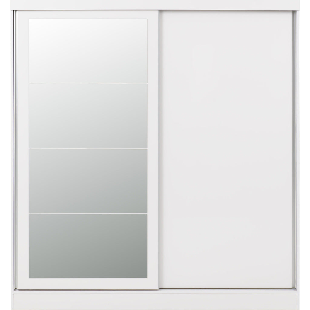 Nevada 2 Door Slider Wardrobe - White Gloss