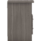 Nevada 2 Drawer Bedside - Black Wood Grain
