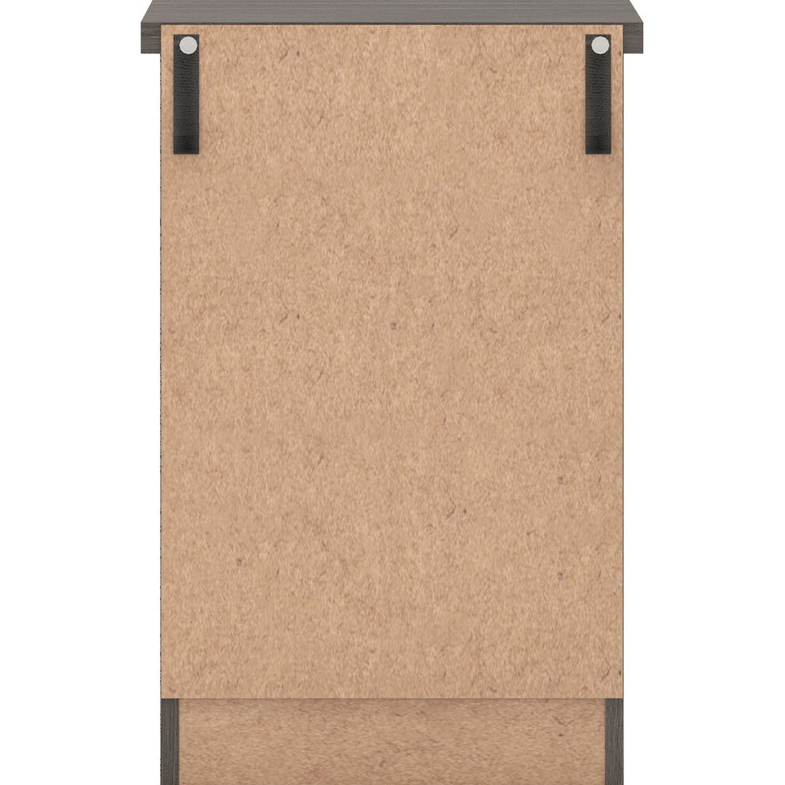 Nevada 2 Drawer Bedside - Black Wood Grain