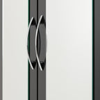 Nevada 3 Door 2 Drawer Wardrobe - Black Gloss