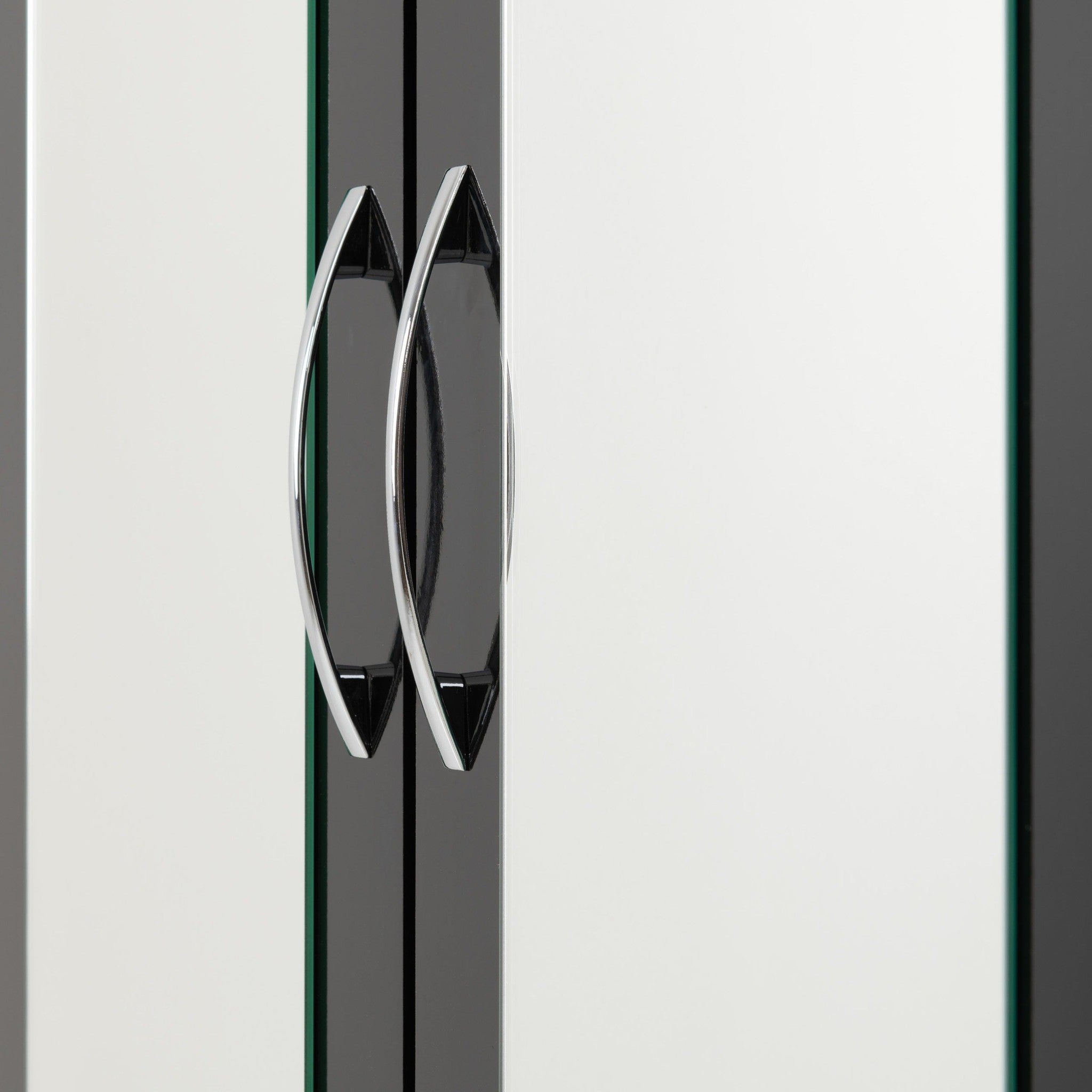 Nevada 3 Door 2 Drawer Wardrobe - Black Gloss