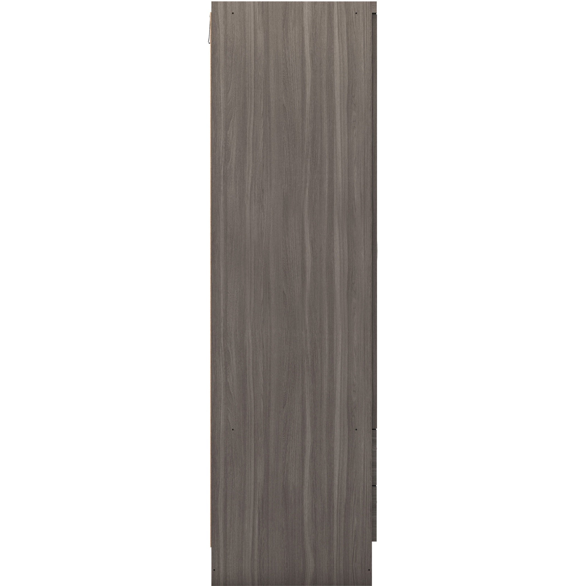 Nevada 3 Door 2 Drawer Wardrobe - Black Wood Grain