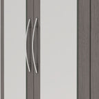 Nevada 3 Door 2 Drawer Wardrobe - Black Wood Grain