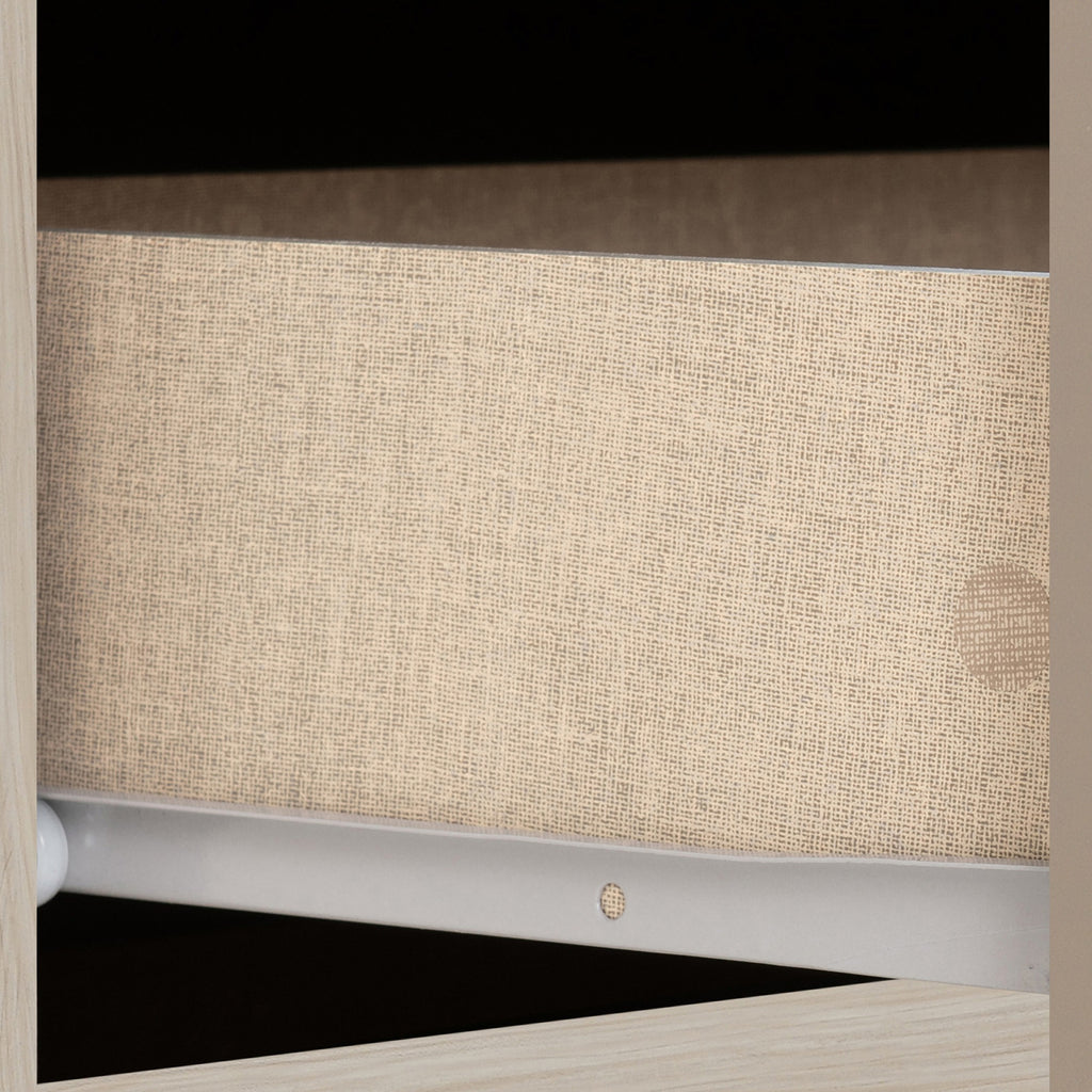 Nevada 3 Door 2 Drawer Wardrobe - Oyster Gloss/Light Oak Effect Veneer