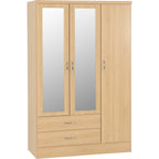 Nevada 3 Door 2 Drawer Wardrobe - Sonoma Oak Effect