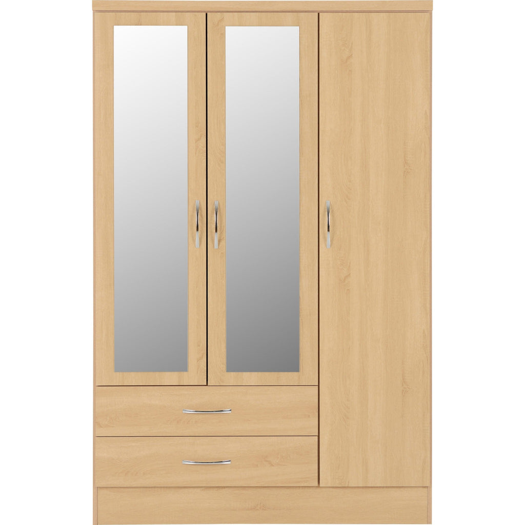Nevada 3 Door 2 Drawer Wardrobe - Sonoma Oak Effect