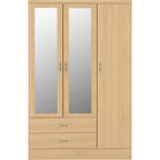 Nevada 3 Door 2 Drawer Wardrobe - Sonoma Oak Effect