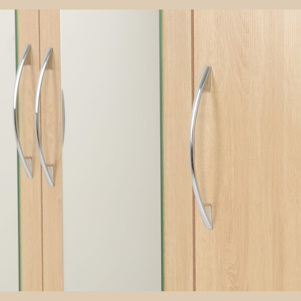 Nevada 3 Door 2 Drawer Wardrobe - Sonoma Oak Effect