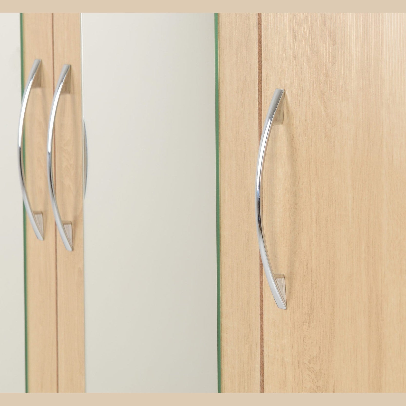 Nevada 3 Door 2 Drawer Wardrobe - Sonoma Oak Effect