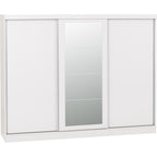 Nevada 3 Door Slider Wardrobe - White Gloss