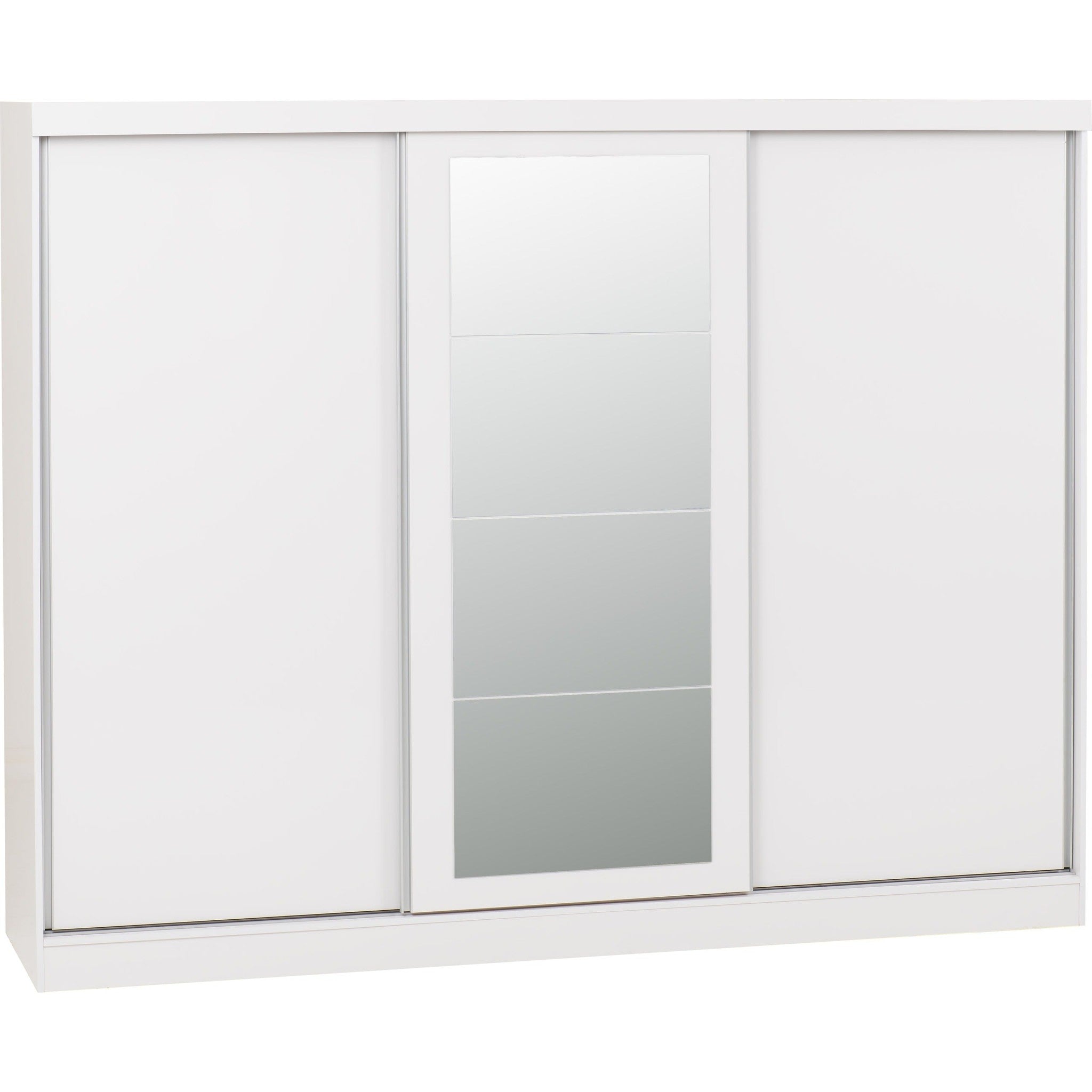 Nevada 3 Door Slider Wardrobe - White Gloss