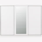 Nevada 3 Door Slider Wardrobe - White Gloss