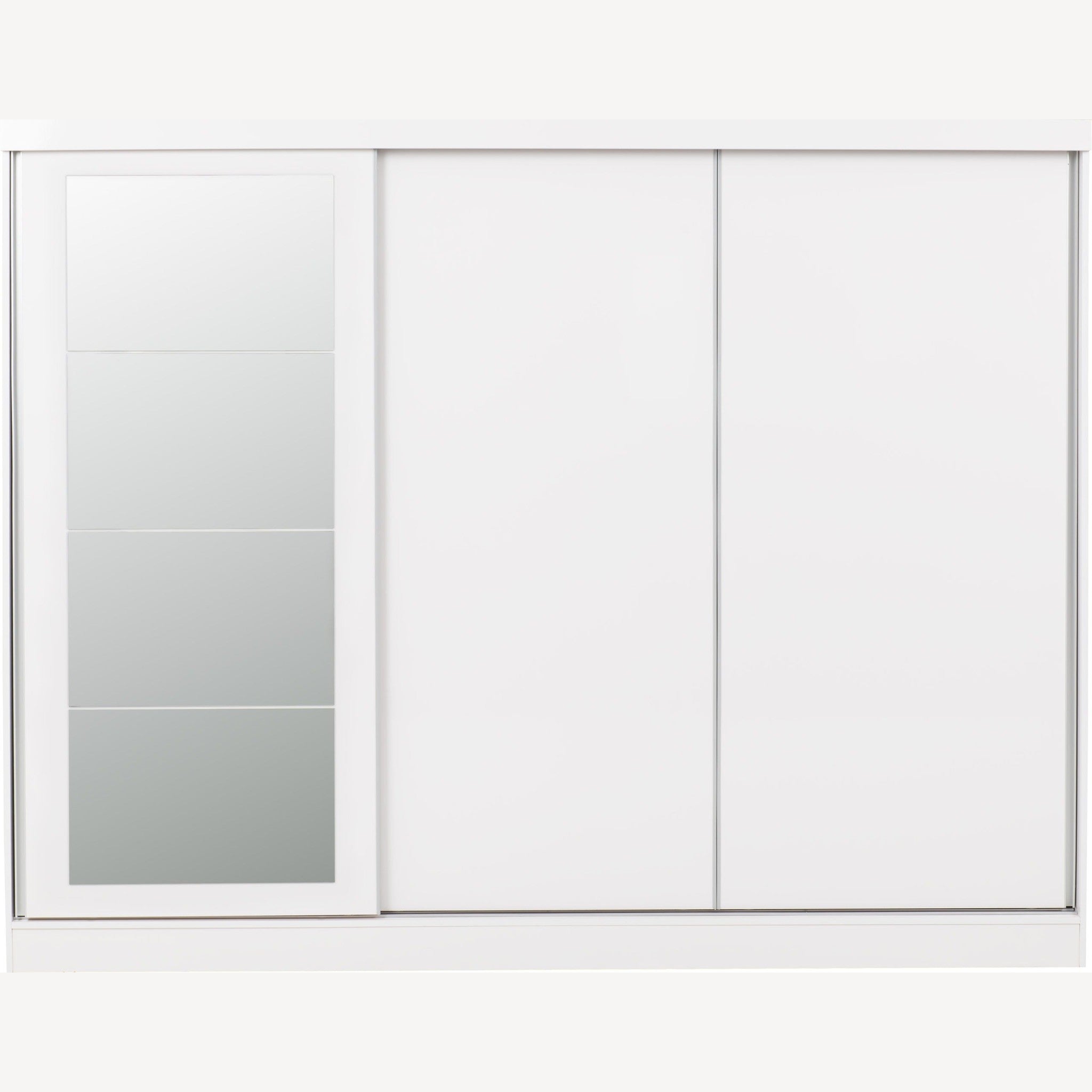 Nevada 3 Door Slider Wardrobe - White Gloss