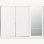 Nevada 3 Door Slider Wardrobe - White Gloss