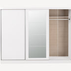 Nevada 3 Door Slider Wardrobe - White Gloss