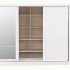 Nevada 3 Door Slider Wardrobe - White Gloss