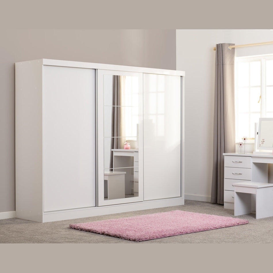 Nevada Dressing Table Set - White Gloss