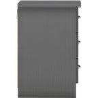 Nevada 3 Drawer Bedside - 3D Effect Grey