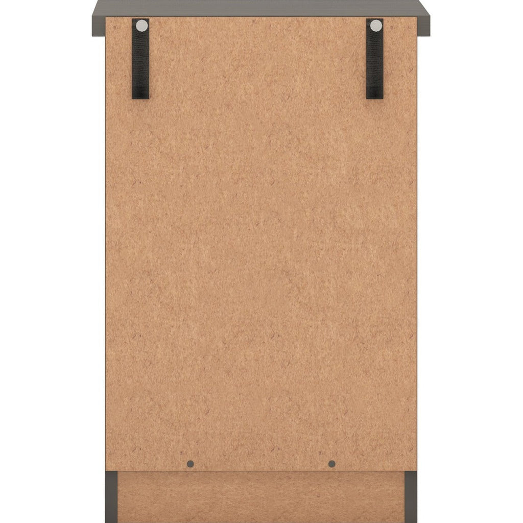 Nevada 3 Drawer Bedside - 3D Effect Grey