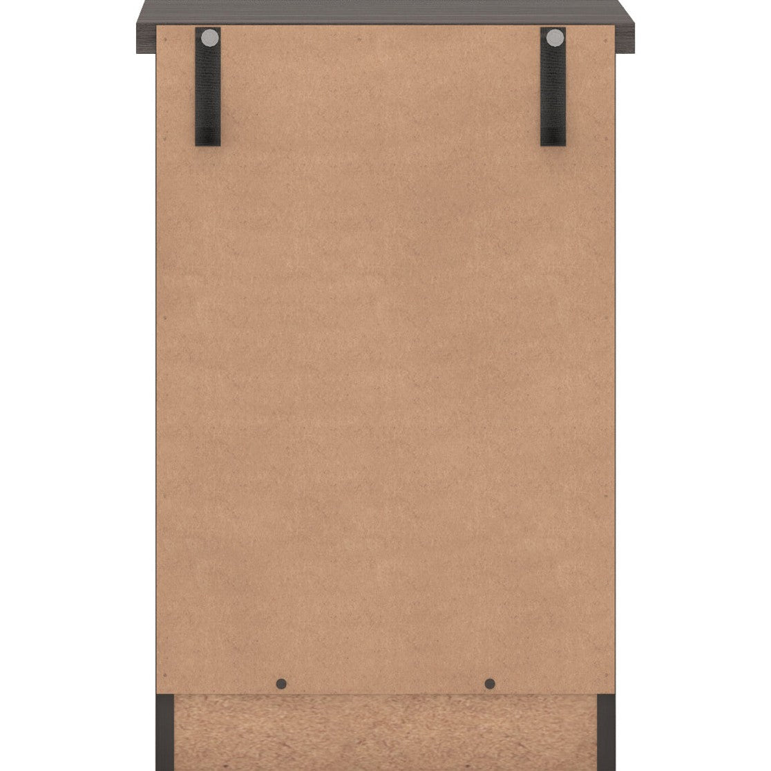 Nevada 3 Drawer Bedside - Black Wood Grain