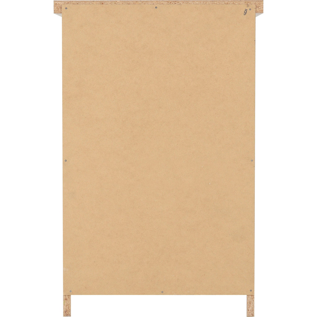 Nevada 3 Drawer Bedside - Oyster Gloss/Light Oak Effect Veneer