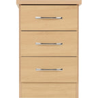 Nevada 3 Drawer Bedside - Sonoma Oak Effect