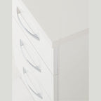 Nevada 3 Drawer Bedside - White Gloss