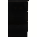 Nevada 3 Drawer Chest - Black Gloss