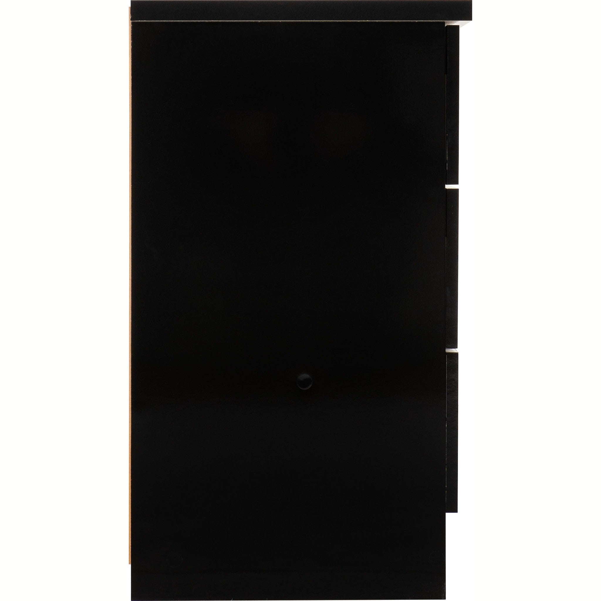 Nevada 3 Drawer Chest - Black Gloss