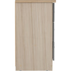 Nevada 3 Drawer Chest - Grey Gloss/Light Oak Effect Veneer