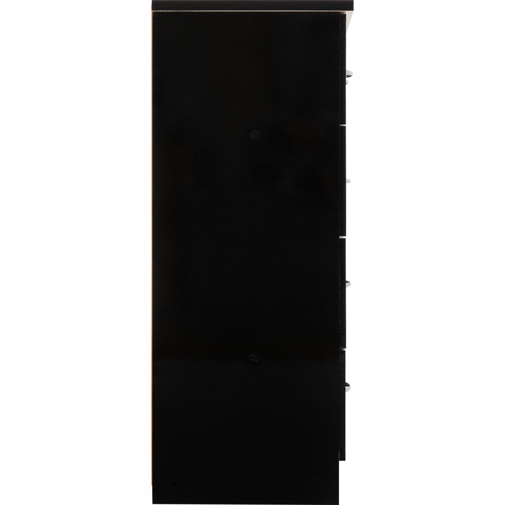 Nevada 3+2 Drawer Chest - Black Gloss