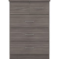 Nevada 3+2 Drawer Chest - Black Wood Grain