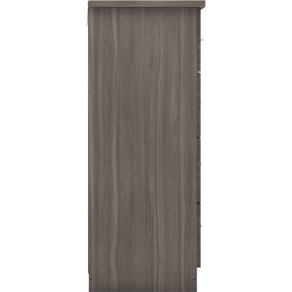 Nevada 3+2 Drawer Chest - Black Wood Grain