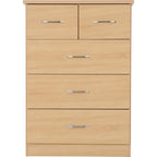 Nevada 3+2 Drawer Chest - Sonoma Oak Effect