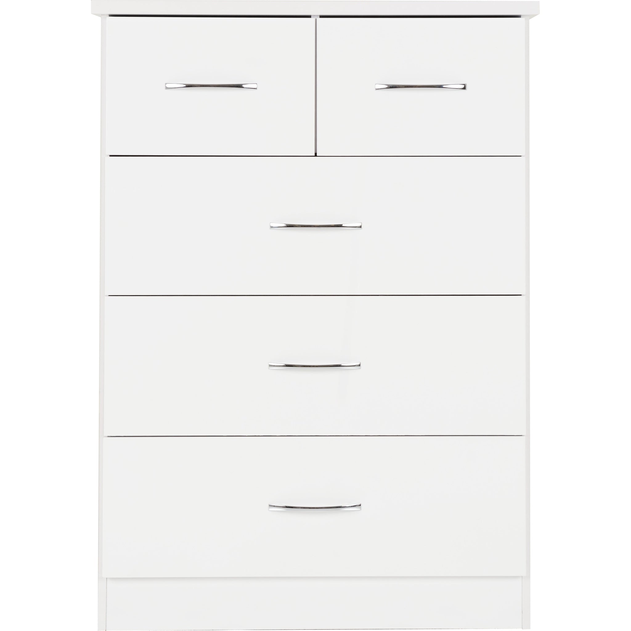 Nevada 3+2 Drawer Chest - White Gloss