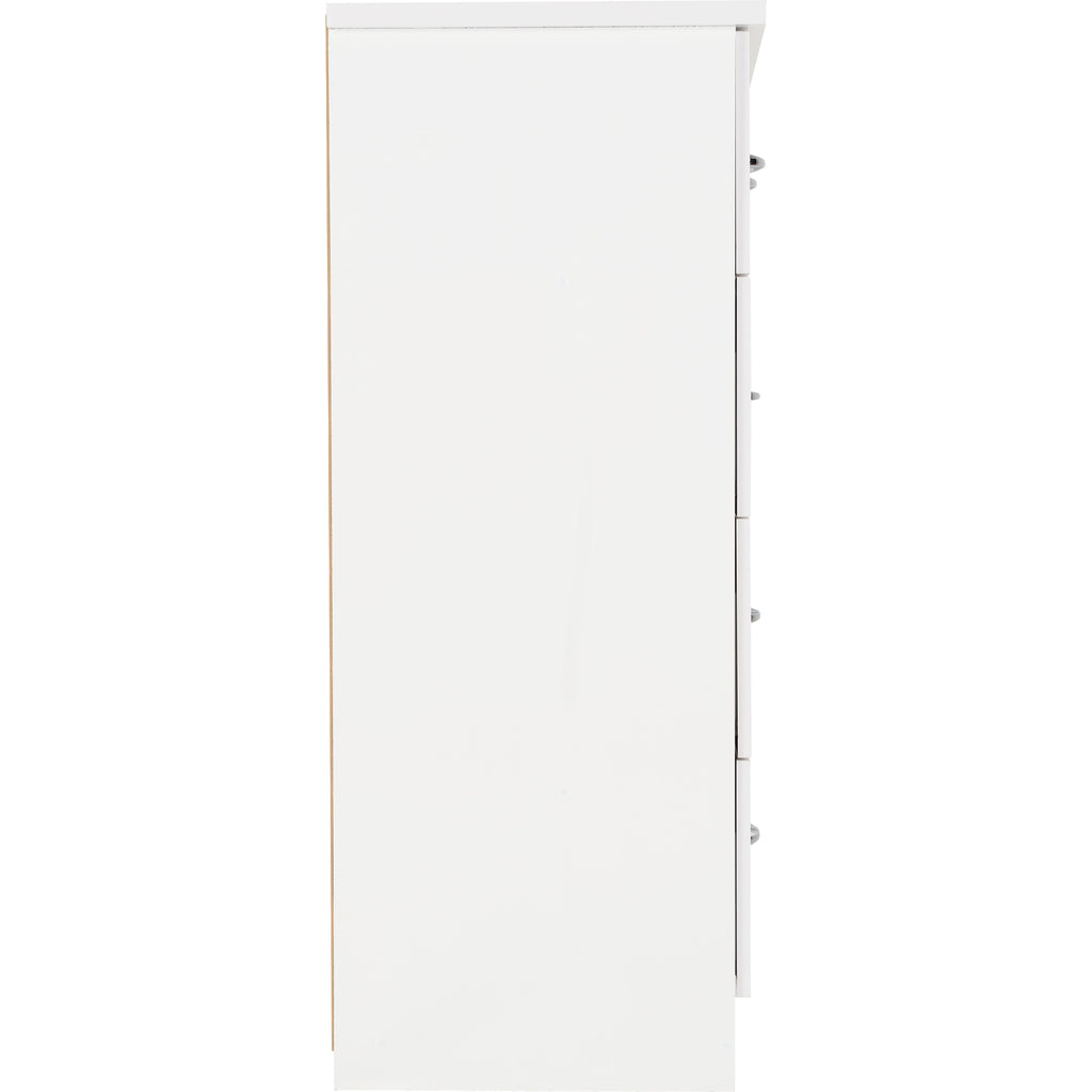 Nevada 3+2 Drawer Chest - White Gloss