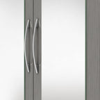 Nevada 4 Door 2 Drawer Wardrobe - 3D Effect Grey