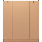 Nevada 4 Door 2 Drawer Wardrobe - 3D Effect Grey