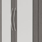 Nevada 4 Door 2 Drawer Wardrobe - Black Wood Grain
