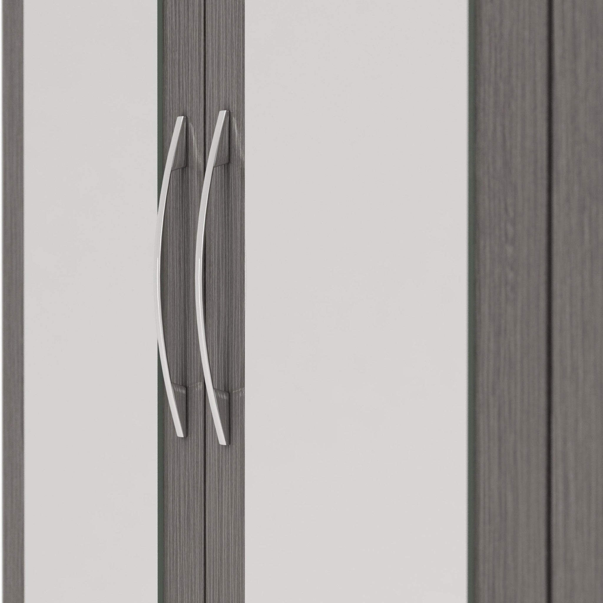 Nevada 4 Door 2 Drawer Wardrobe - Black Wood Grain