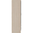 Nevada 4 Door 2 Drawer Wardrobe - Grey Gloss/Light Oak Effect Veneer