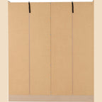 Nevada 4 Door 2 Drawer Wardrobe - Grey Gloss/Light Oak Effect Veneer