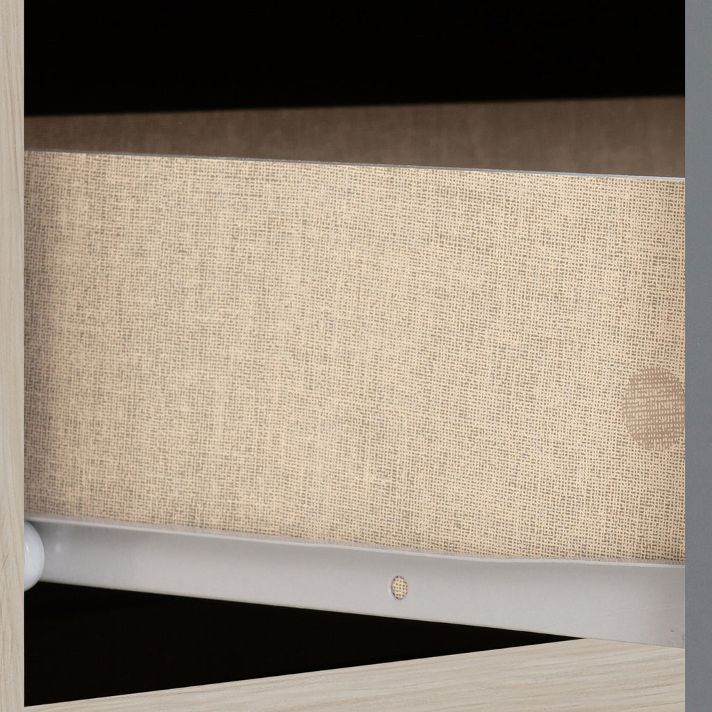 Nevada 4 Door 2 Drawer Wardrobe - Grey Gloss/Light Oak Effect Veneer