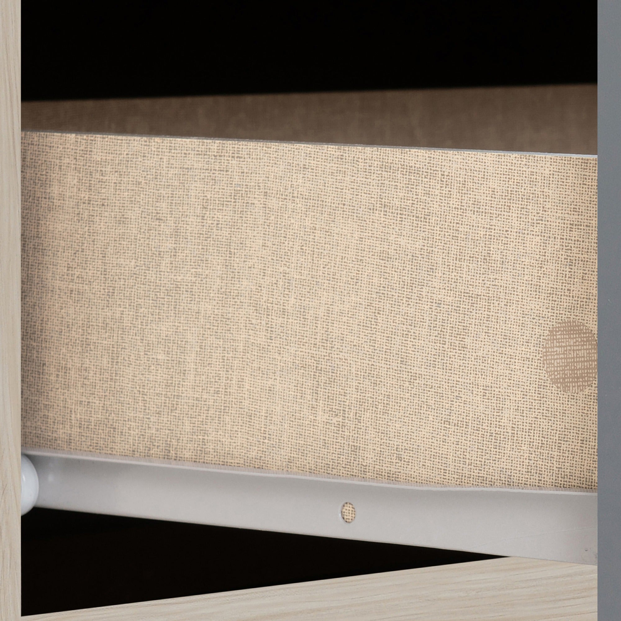 Nevada 4 Door 2 Drawer Wardrobe - Grey Gloss/Light Oak Effect Veneer