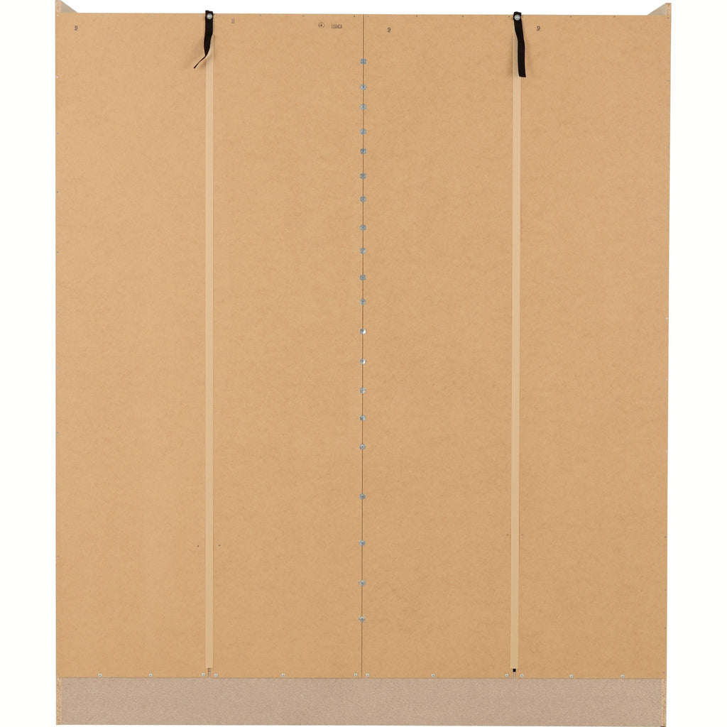 Nevada 4 Door 2 Drawer Wardrobe - Sonoma Oak Effect