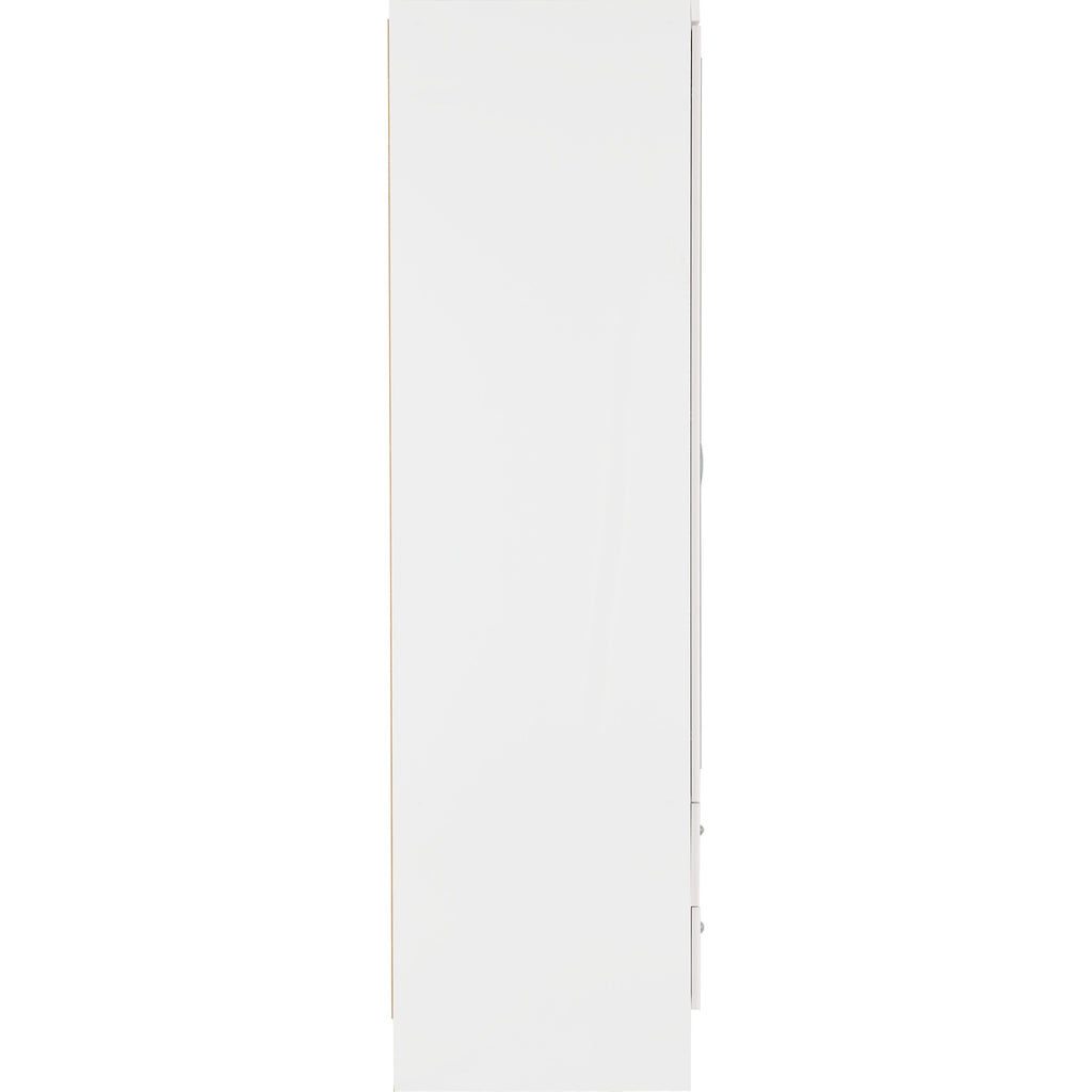 Nevada 4 Door 2 Drawer Wardrobe - White Gloss