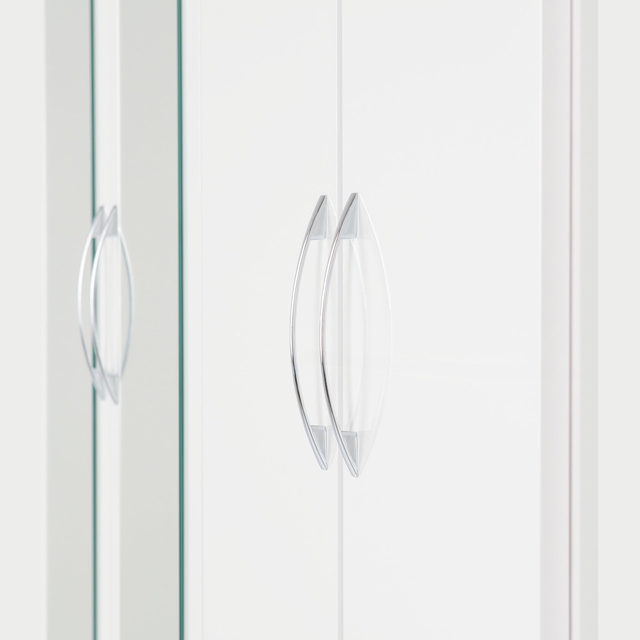 Nevada 4 Door 2 Drawer Wardrobe - White Gloss